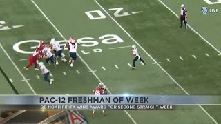 QB Noah Fifita named Pac12 Freshman of the Week for second straight week [upl. by Ialokin]