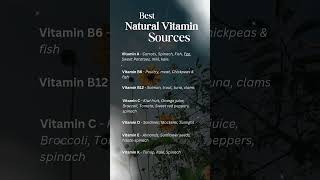 Best Natural Vitamin Sources  You must know [upl. by Ravert106]