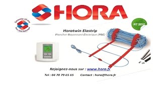 Hora Plancher Chauffant Electrique Horatwin [upl. by Nic]