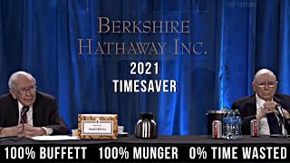 TIMESAVER EDIT 2021 Berkshire Hathaway Annual Meeting Full QampA with Warren Buffett amp Charlie Munger [upl. by Arakaj]