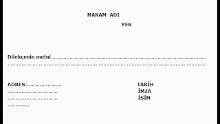 Dilekçe Nasıl Yazılır [upl. by Robison]