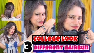 Top 3 hair look for college days🌸 hairstyle hair video viralvideo trendingvideo trending vlog [upl. by Aruol]