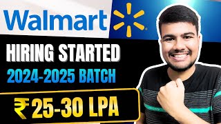 Dont Miss Out Walmart Hiring Now for 2530 LPA Salaries [upl. by Guillaume106]