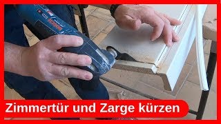 Zimmertür Zarge mit Festool Akku Kreissäge Bosch Multimaster GOP kürzen  Trockenbau Dachausbau DIY [upl. by Theadora]