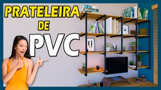 DIY  Como montar uma PRATELEIRA INCRÍVEL usando tubos de PVC  economize e organize sua casa [upl. by Adle579]