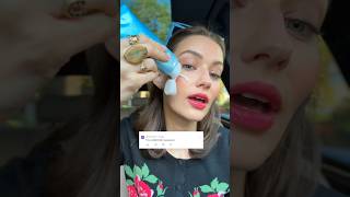 Applying the Biore sunscreen over makeup sunscreen koreansunscreen [upl. by Modie159]