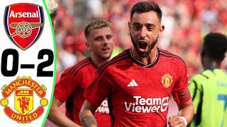 Arsenal vs Manchester United 02  Goals and Highlights 22072023 🔥 BRUNO amp MOUNT [upl. by Nagey]