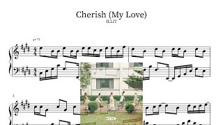 ILLIT아일릿  Cherish My Love Piano Sheet鋼琴譜피아노 악보 [upl. by Itnahsa]