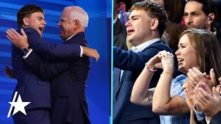 Tim Walz’s Son Breaks Down During Dad’s DNC Speech In Viral Moment [upl. by Wesla]