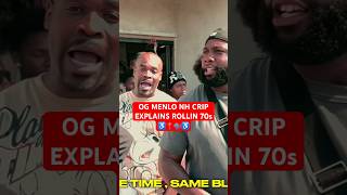 OG MENLO CRIP EXPLAINS ROLLIN 70s♿️ trending shorts viralvideo vlog youtubeshorts california [upl. by Tuttle]