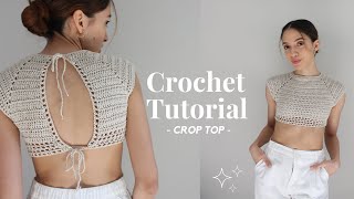 CROCHET TUTORIAL  Crop top paso a paso [upl. by Stelle]