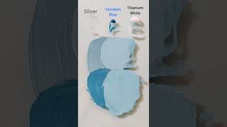 Color mixing silver and cerulean blue color art artist oilpainting acrylicpaiting colormixing [upl. by Georgy]