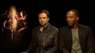 Anthony Mackie and Sebastian Stan on Batman v Superman Dawn of Justice [upl. by Rory655]