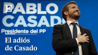 CONGRESO DEL PP Los TRES MOMENTOS del discurso de despedida de CASADO  EL PAÍS [upl. by Herzel]