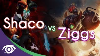 1v1 Mid Shaco vs Ziggs Champion Rap Battles [upl. by Bartolemo]