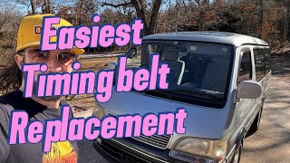 HOW TO Very Easy Timing Belt Replacement  1KZTE Hiace [upl. by Jaala]