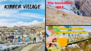 KIBBER VILLAGE Spiti Valley  Snow Leopard and Ibex Spotting  CHICHAM Bridge  Highest in Asia [upl. by Euqinna]