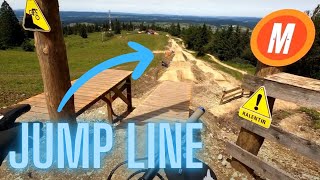 Je découvre la nouvelle JUMP LINE du bikepark de Métabief [upl. by Eilra342]