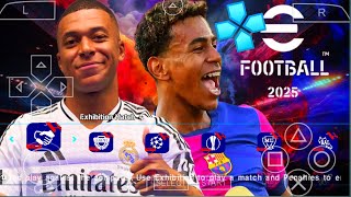 😱 PES 2025 PPSSPP EUROPEU CÂMERA PS5 MEDIAFIRE 100 ATUALIZADO ANDROID LINKS DERITO 💯💯💯 [upl. by Duaner]