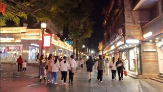 China Wenzhou Shamaohe Women Street 纱帽河女人街 温州 Evening Walking Tour  Wenzhou China [upl. by Jazmin221]