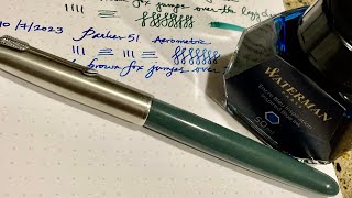 Parker 51 Aerometric 1950s Fountain Pen [upl. by Wenger]