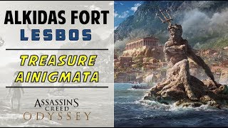 Alkidas Fort Lesbos  Loot Treasure amp Ainigmata Location  ASSASSINS CREED ODYSSEY [upl. by Somerville711]