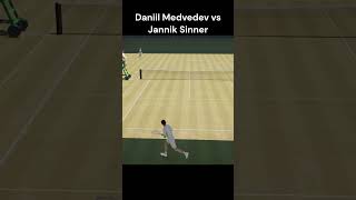 Daniil Medvedev vs Jannik Sinner  Wimbledon  Shorts Tennis Gaming Tiebreak [upl. by Pandolfi]