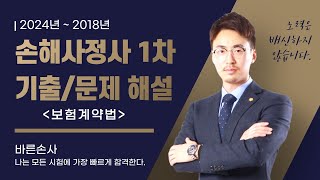 손해사정사 1차 보험계약법 해설2019년 21번30번 [upl. by Llennoc]