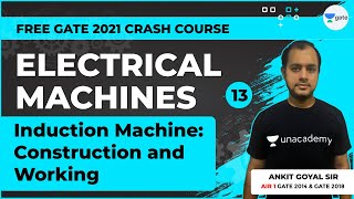 Induction Machine Construction and Working  Lec 13  Electrical Machines  GATE amp ESE Ankit Goyal [upl. by Kimon]