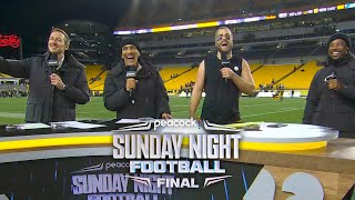 Pat Freiermuth lauds Russell Wilson Justin Fields both after SNF win over Jets  PSNFF  NFL on NBC [upl. by Livingston]