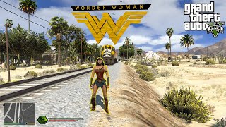 GTA5 superhero wonder woman vs 10 stars [upl. by Kristopher]