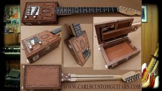 Carls Custom Guitars Multi Product Demo6 String Electric Cigar Box Guitar Speaker Soak amp Pine Cab [upl. by Browne96]