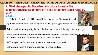 Q5 What changes did Napoleon introduce to make the administrative system more efficient in the terr [upl. by Goeselt]