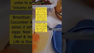 Making 2 soft boiled eggs in a microwave 15 min indonesia food foodie nasigoreng [upl. by Sorazal]