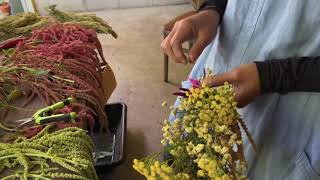 Creating a dried flower garland with Trinh [upl. by Badger388]