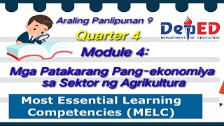 AP9 Q4 M4 Mga Patakarang Pangekonomiya sa Sektor ng Agrikultura [upl. by Cliff]