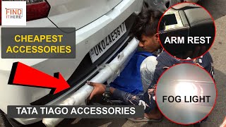 All New TATA Tiago Accessories Installation  Tiago Seat Covers Fog Lamp Flooring [upl. by Russ]