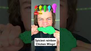 Worlds spiciest rainbow Chicken Wings 🥵  Credit by LukeDidThat [upl. by Baldwin]