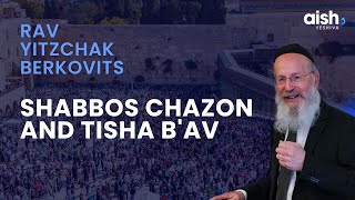 Rabbi Yitzchak Berkovits  Shabbos Chazon and Tisha Bav [upl. by Yvor]