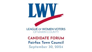 Fairfax Town Council Candidate Forum September 30 2024 [upl. by Gamin]