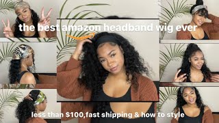 BEST HEADBAND WIG for BEGINNERS🔥😍 Amazon find amp Affordable ftDomiso Hair [upl. by Fabozzi]