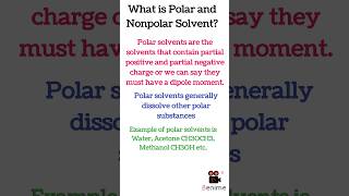 Polar Solvents and Non polar solvents [upl. by Meneau]