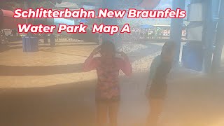 Schlitterbahn New Braunfels Map A  Super Ceci [upl. by Galateah979]