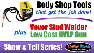 Body Shop Tools Show amp Tell Todays Tools  Vevor Stud Welder amp Low Cost HVLP Primer Gun [upl. by Julie]