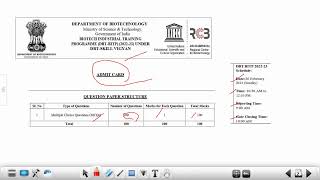 DBT BITP 202223 ADMIT CARD is Live Now  Mock Test link is Active now  Important Instructions [upl. by Shing561]
