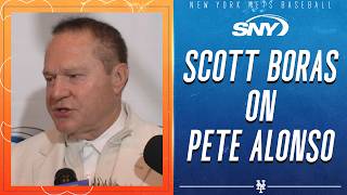 Scott Boras on a potential Pete Alonso contract extension and where Mets stand this offseason  SNY [upl. by Cowey]