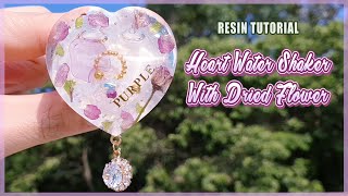 ENGResinDIY🌷말린꽃으로 만든 하트 워터 쉐이커🌷Heart water shaker with dried flowers🌼watch me resinTutorialcraft [upl. by Salvucci]