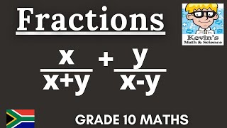 Algebraic fractions grade 10 Addition and Subtraction [upl. by Deborah592]