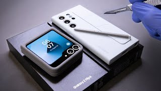 Samsung Galaxy Z Flip 6 Vs S24 Ultra Unboxing and Camera Test  ASMR [upl. by Aleik]