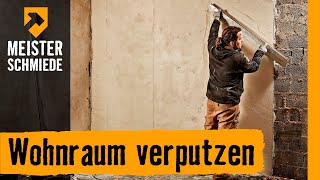 Wohnraum verputzen  HORNBACH Meisterschmiede [upl. by Jeanelle]